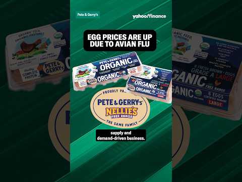 🥚 Egg prices are up due to avian flu: Pete &amp; Gerry’s Eggs CEO explains #shorts